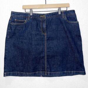 Boden Denim Jean Skirt WG444 5 Pocket Dark Wash Size 14